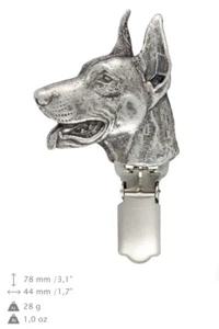 Doberman - posrebrzany klips z wizerunkiem psa Art Dog - Bild 1 von 9