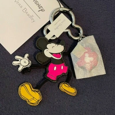 Vera Bradley Disney Sensacional Mickey Ditsy Charm Llavero - Nuevo con Etiquetas Foto 1 de 4