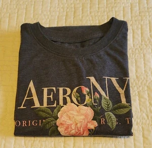 Aeropostle Classis Crew / Aero NY / Girls Blue Tee / Size Medium - Picture 1 of 12