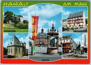 Hanau Germany Landmarks, Continental Postcard - Picture 1 of 2