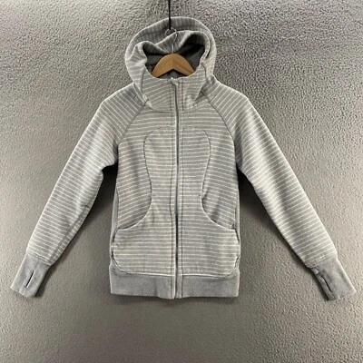 Jaqueta Lululemon Feminina 4 Cinza Definir Lã Forrada Furos para Mergulho ao Ar Livre - Imagem 1 de 4