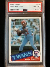 1985 Topps #536 Kirby Puckett Rookie PSA 8 Well Centered Looks Mint
