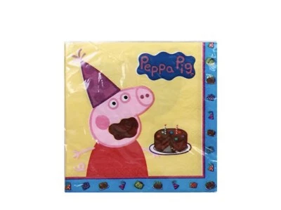 小猪佩奇午餐餐巾纸生日派对用品-6件套(每包16包) — 第 1/4 张图片