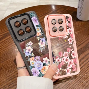 For Xiaomi Redmi Note 14 13 11 Pro 13T Poco X6 Silicone Clear Flower Case Cover - Picture 1 of 18