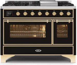 Ilve Majestic II Collection UM12FDNS3BKG 48 Inch Freestanding Dual Fuel Range - Picture 1 of 1