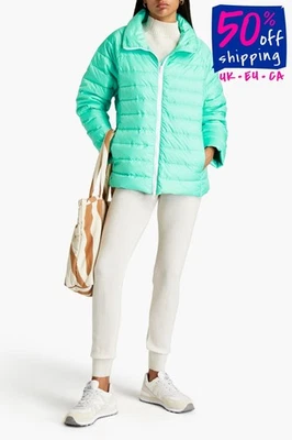 RRP €1088 IENKI IENKI Down Jacket Size M Quilted Pleated Black Zip High Neck - Image 1 of 4