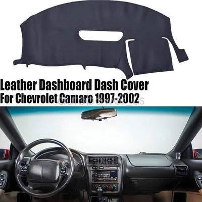 Cubierta de tablero de cuero alfombrilla de tablero alfombrilla para Chevrolet Camaro 1997-2002 Foto 1 de 4