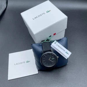 Lacoste 12.12 Watch Black Silicone Band Gold Markers 2001212 New With Flaw - Picture 1 of 5