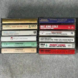 Christmas Cassette Tape Lot Mannheim Steamroller Bing Crosby Amy Grant Mathis - Picture 1 of 11