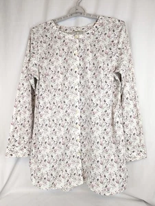 Duluth Trading Co Wrinkle Fighter Baumwolle Tunika Top Blumenmuster rosa Gr. Large - Bild 1 von 15