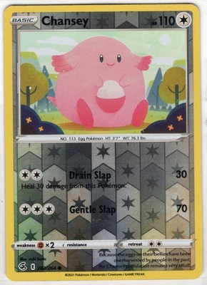 Pokemon Chansey Reverse Holo Common SWSH08: Fusion Strike 202/264 NM - Image 1 of 2
