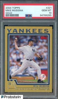 Mike Mussina Yankees 2004 Topps Gold #221 8/2004 PSA 10 GEMA como nuevo Foto 1 de 2