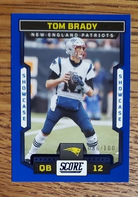 2023 Panini Score Football - Blue #287 Tom Brady /100 - Image 1 of 2