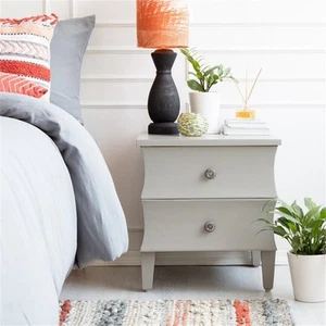 Adore Decor Arlan Side Table with Two Drawers Gray - Picture 1 of 10