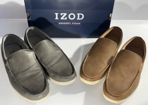 Izod Men's Slip On Shoes Sneakers Seapoint Faux Leather Pre Owned , Variety - Picture 1 of 6