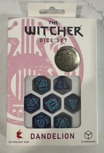 The Witcher Dandelion Viscount De Lettenhove 7 Piece Dice Set - Picture 1 of 5