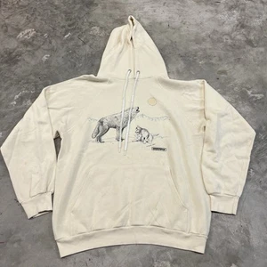 Vintage 80's Greenpeace Wolves Wolf Hoodie Size Large 1985 Nature Animal Hanes - Picture 1 of 8