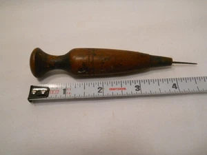 Vintage Antique Unbranded Wooden Scratch Awl Tool 4 1/2 ", Multiple Applications - Picture 1 of 7