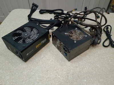 Corsair RM750 ATX Netzteil & BTX 600W Schaltnetzteil MS-4600-101 TEILE - Bild 1 von 4