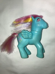 My Little Pony Pegasus Sweet Pop Twinkle Eyes G1 Paleta Azul con Pelo Arco Iris - Imagen 1 de 4