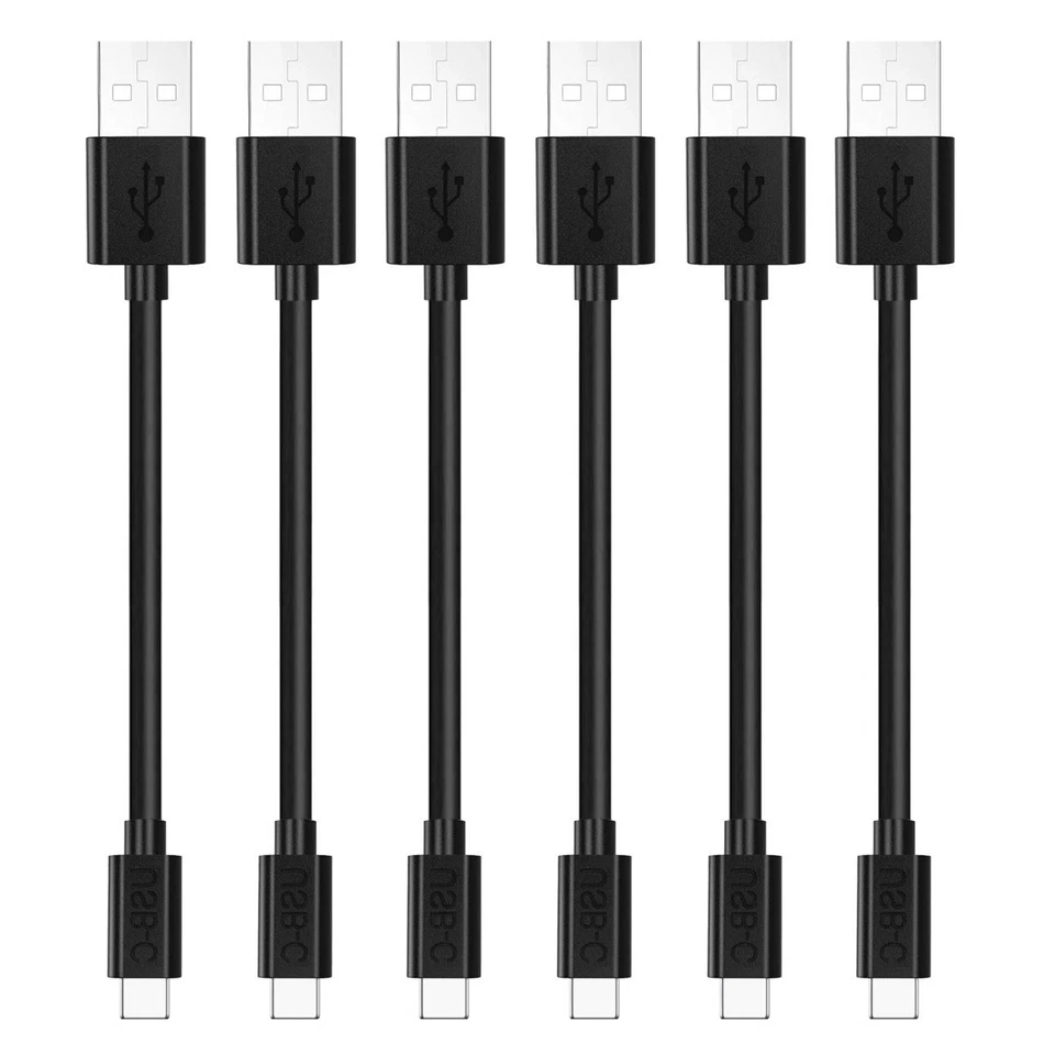 US Short 6inch USB Type-C 3.1 USB-C Fast Sync & Charging Cable Cord, Reversible - Image 1 of 1