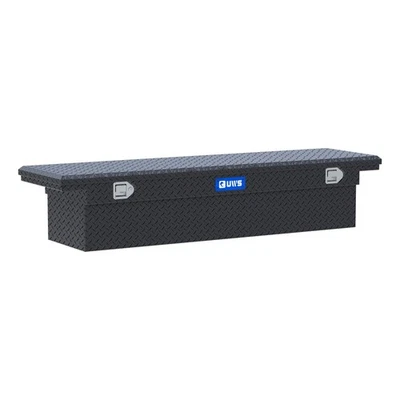 UWS 72" Truck Tool Box with Low Profile - Heavy Packaging Matte Black Aluminum Foto 1 de 4