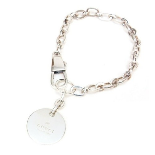 Y0715 Bracciale Gucci Argento SV925 Piastra Cerchio Usatolli Gioiel