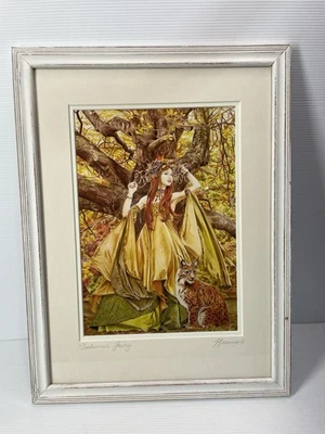 Autumn Fairy - Signed Professionally Framed Art Print Adorable Artwork Piece - image 1 of 4