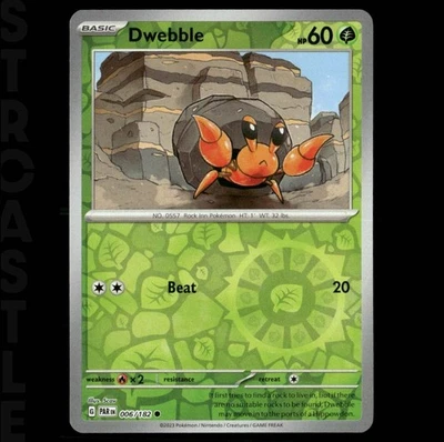 Dwebble 006/182 Sv04: Paradox Rift (2023) Reverse Holo - Common - Pokémon TCG - Image 1 of 3