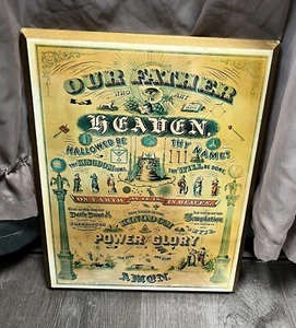 VINTAGE 1873 Masonic The Lord's Prayer Wood Lacquer - Picture 1 of 4