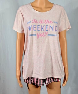 Pajama Set Womens Shorts & Top Jenni by Jennifer Moore & SO Kohls Pink Size L - Picture 1 of 11