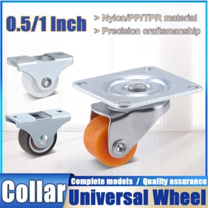 0.5/1 Inch Universal Wheel Castorsfor Small Pulley for Drawer Tray Planter Pots - Picture 1 of 14
