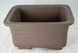 Japanese Yokkaichi Rectangular Unglazed Bonsai Pot, Succulent Planter  7"- 8.5" - Picture 1 of 9