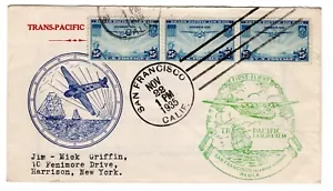 C20 FDC Pan-American Clipper San Francisco CA Flown Manila - Grandy #40 - Picture 1 of 2