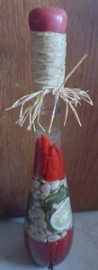 Vintage Red Pepper & Orange Infused Oil Vinegar Kitchen Decor Glass Bottle 17" - Picture 1 of 4