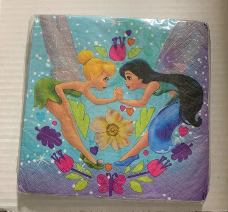 Tinker Bell and Fairies Friendship Dessert Birthday Party Napkins 16 Per Package - Image 1 of 1