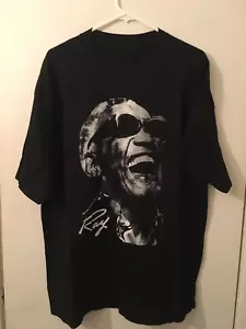 Face Legend Ray Charles Short Sleeve Black Unisex T-shirt TMB2045 - Picture 1 of 3