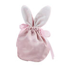 2-20X Velvet Jewelry Rabbit Bunny Ears Gift Bags Candy Bag Drawstring Bulk Pouch