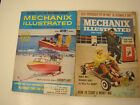 Lot of 2 Vintage Mechanix Illustrated Magazine April & May 1962 Kart Snowplane