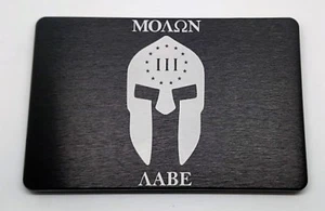 Molon Labe, Cubierta de Enganche de Aluminio Billet, 3x5 Hecha en EE. UU. - Imagen 1 de 2