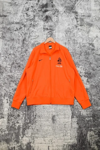 Nike KNVB Netherlands Holland Dutch National Team Orange Zip Jacket XXL 2XL Cover