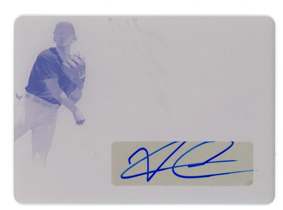 Keoni Cavaco 2019 Leaf Trinity Baseball Auto Magenta Printing Plate #1/1 TWINS - Image 1 of 2