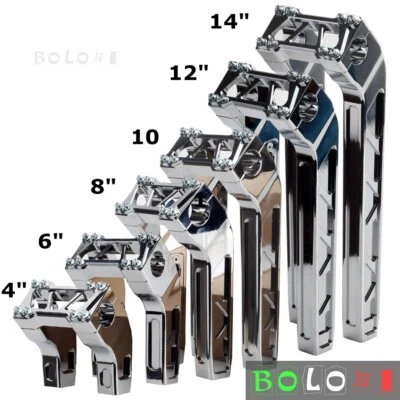 4" 6" 8" 10" 12" 14" Handlebar Riser for Harley Softail Sportster 1-1/8" Bars - Imagem 1 de 4