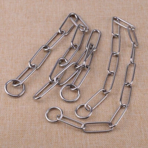 Steel Choke Check Dog Collars Fur Saver Training Long Link Choker Chain Max 50kg - Picture 1 of 3