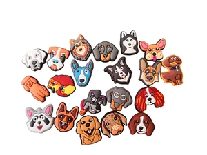 20pc PVC Shoe Charms Dog Puppy Clog Shoes Wristbands Decoration  - Picture 1 of 6
