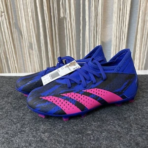 Adidas Predator Accuracy P H03773 Blue Pink Magenta Soccer Cleats Kids sz 2.5 - Picture 1 of 9