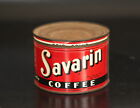 Savarin Coffee ? Vintage Round Tin Box Can Made In Usa Empty