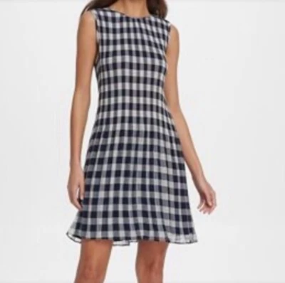 Vestido corto plisado para mujer talla 14 DKNY NUEVO CON ETIQUETAS Foto 1 de 3