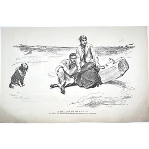 Original 1893 CHARLES DANA GIBSON Art Print - LIFE Publishing Co - Illustration - Picture 1 of 1