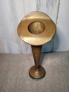 Vintage Antique Jack in Pulpit Brass Flower Vase NOUVEAU Art Deco MCM Patina - Picture 1 of 12